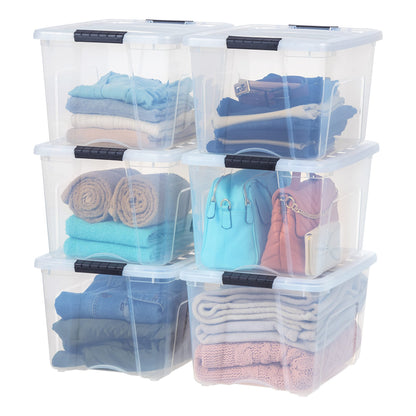 IRIS USA 4-Pack 72 Quart Storage Bins with Lids, Clear