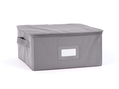 Covermates Dish Storage Box Set, 8"W x 8"D x 7"H, Red Heather