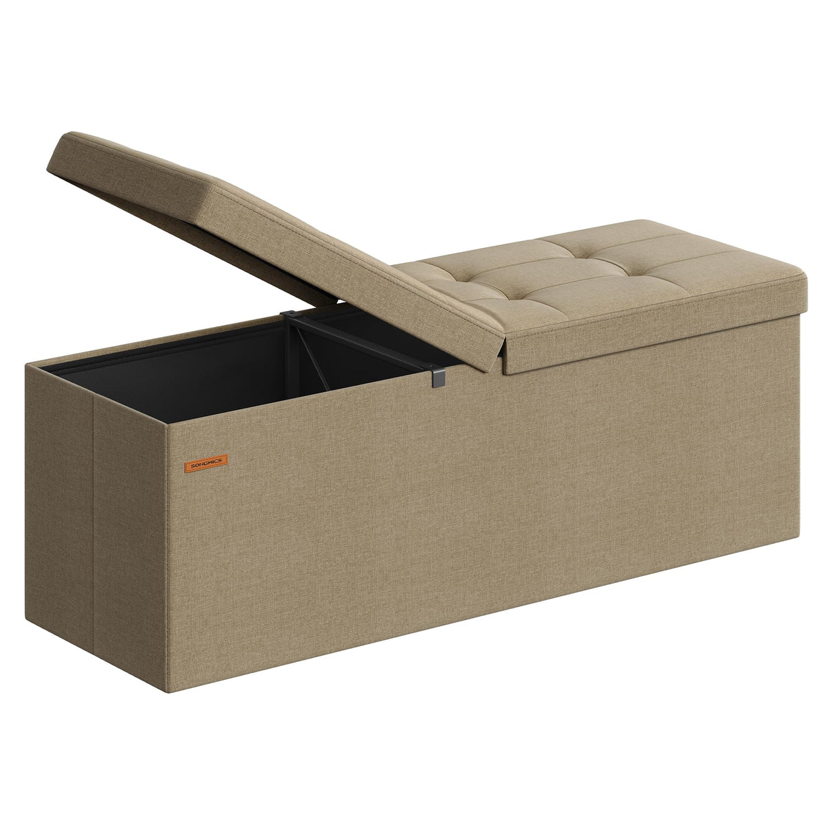 SONGMICS 30 Inches Folding Storage Ottoman Bench, Load 660 lb