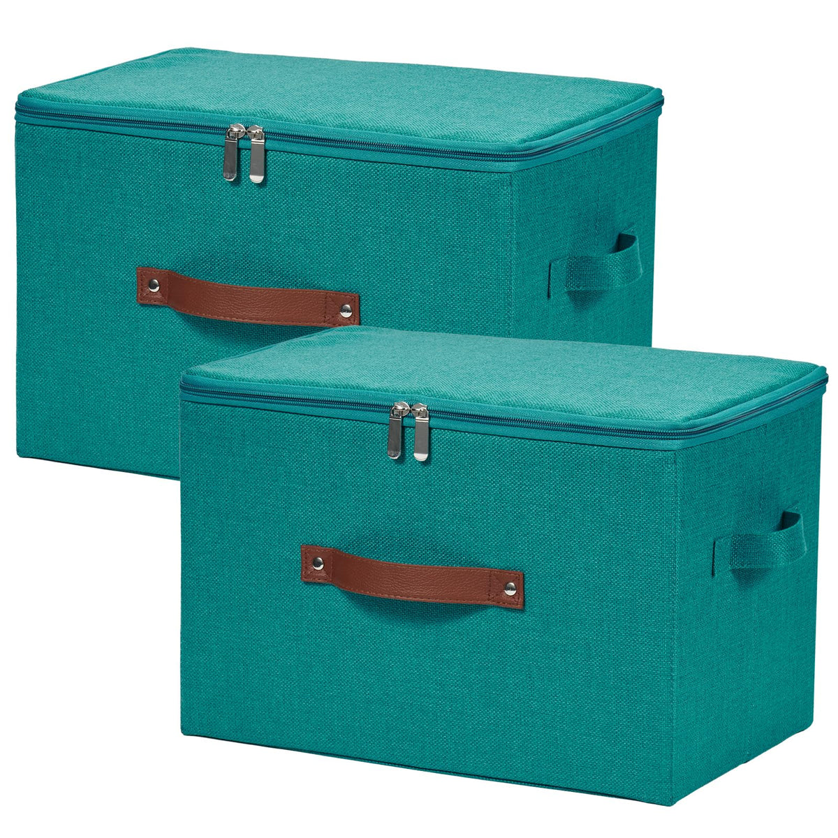 Storage Bins with Zipper Lids Decorative Lidded Baskets Boxes