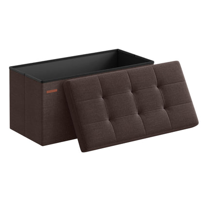 SONGMICS 30 Inches Folding Storage Ottoman Bench, Load 660 lb