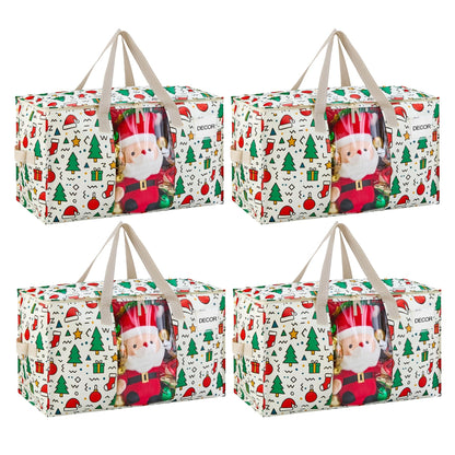 VENO Moving Bags, Storage Bags, Wide Open Top, Clear, 4 Pack