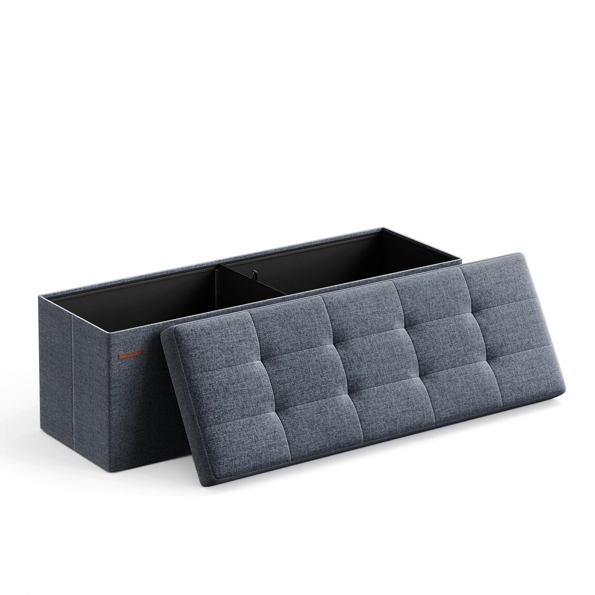 SONGMICS 30 Inches Folding Storage Ottoman Bench, Load 660 lb
