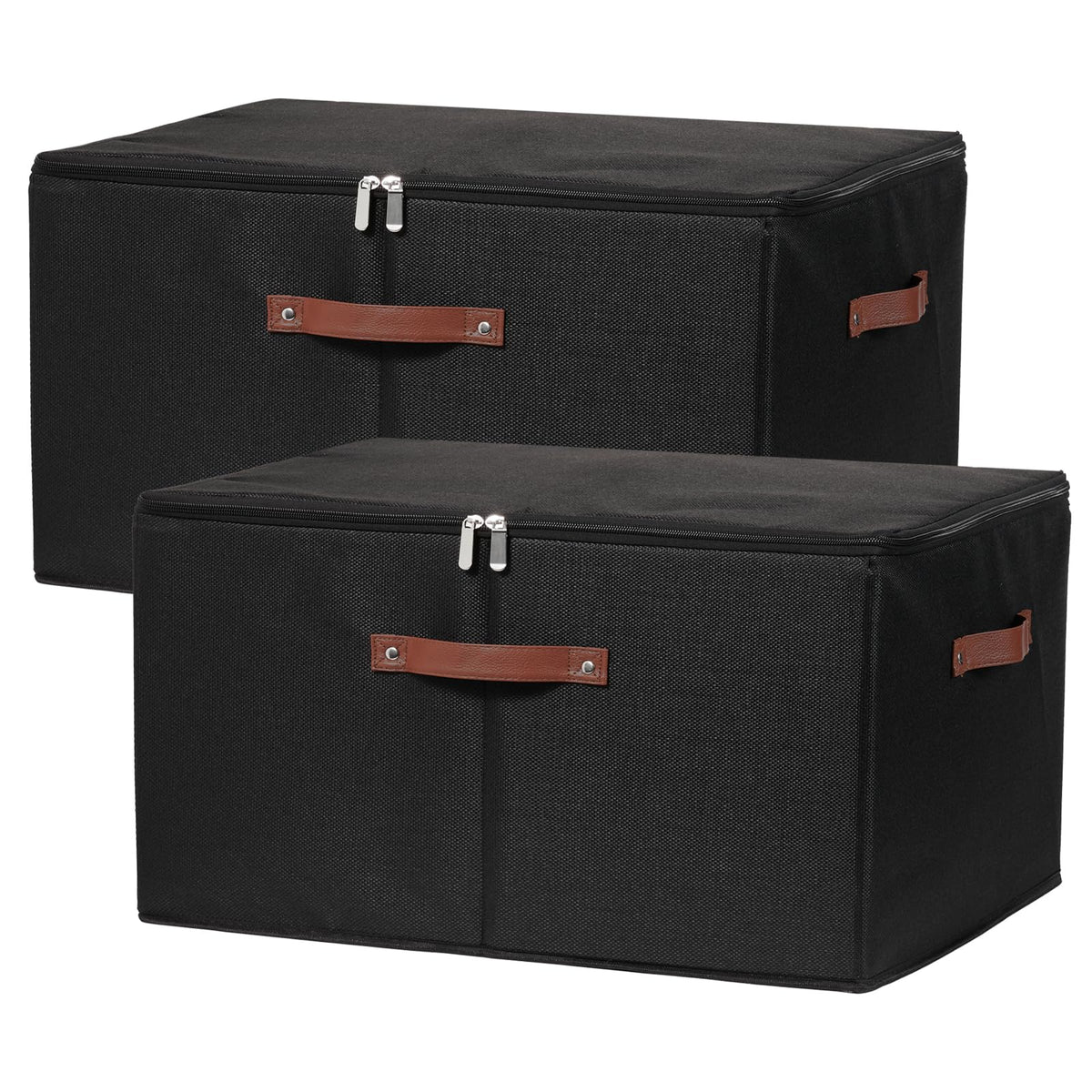 Storage Bins with Zipper Lids Decorative Lidded Baskets Boxes
