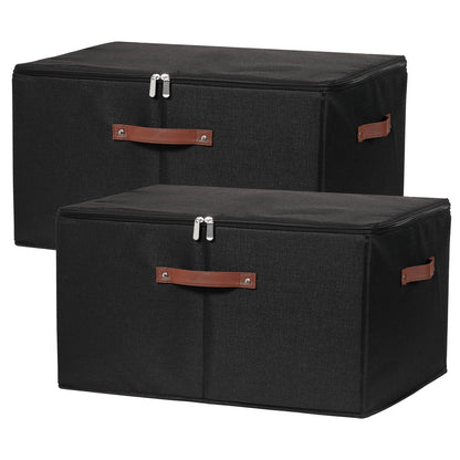 Storage Bins with Zipper Lids Decorative Lidded Baskets Boxes