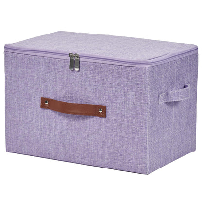 Storage Bins with Zipper Lids Decorative Lidded Baskets Boxes