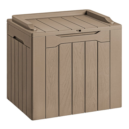 Devoko 30 Gallon Resin Deck Box Waterproof Outdoor Storage Box for Patio Furniture Pool Accessories Indoor Storage for Cushion Garden Tools (30 Gallon, Black)