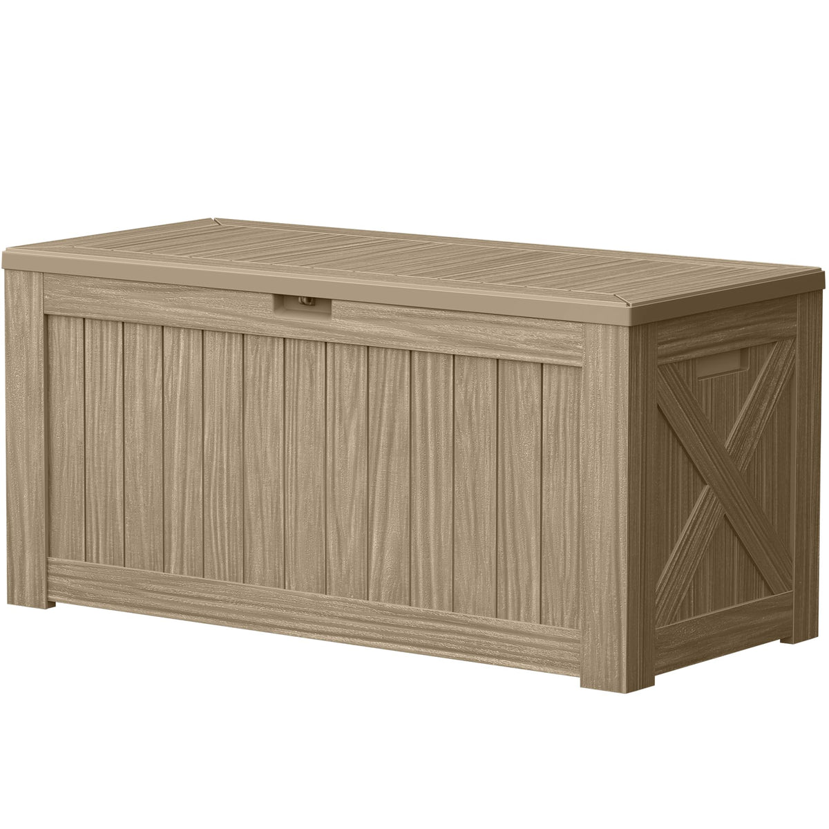 Devoko 120 Gallon Deck Box Resin Outdoor Storage Box Waterproof