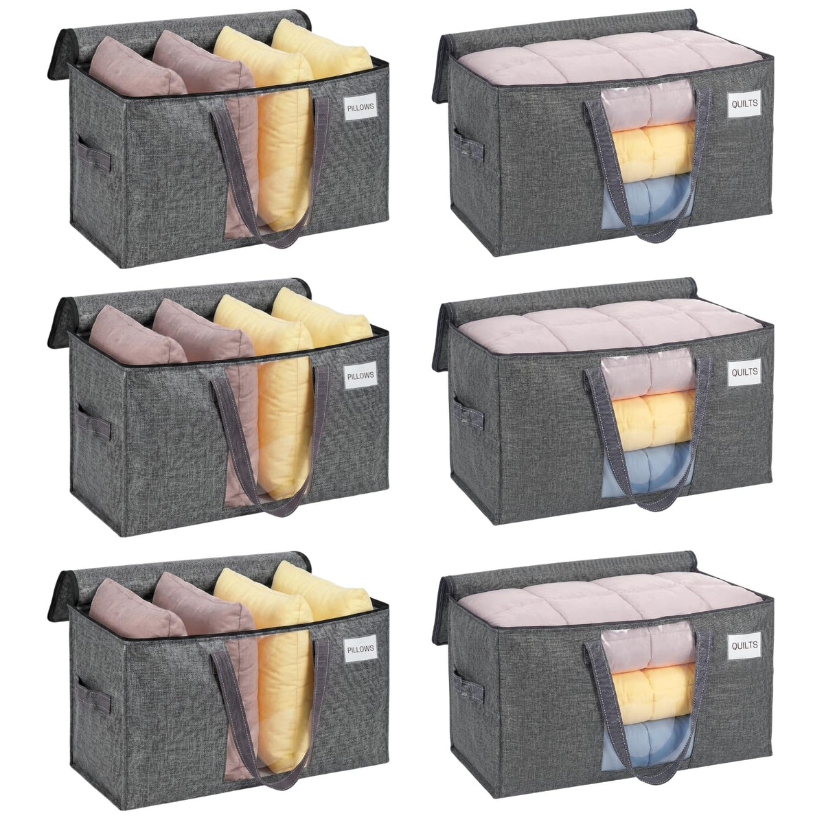 VENO Moving Bags, Storage Bags, Wide Open Top, Clear, 4 Pack