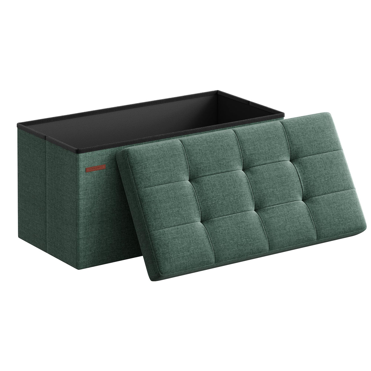 SONGMICS 30 Inches Folding Storage Ottoman Bench, Load 660 lb