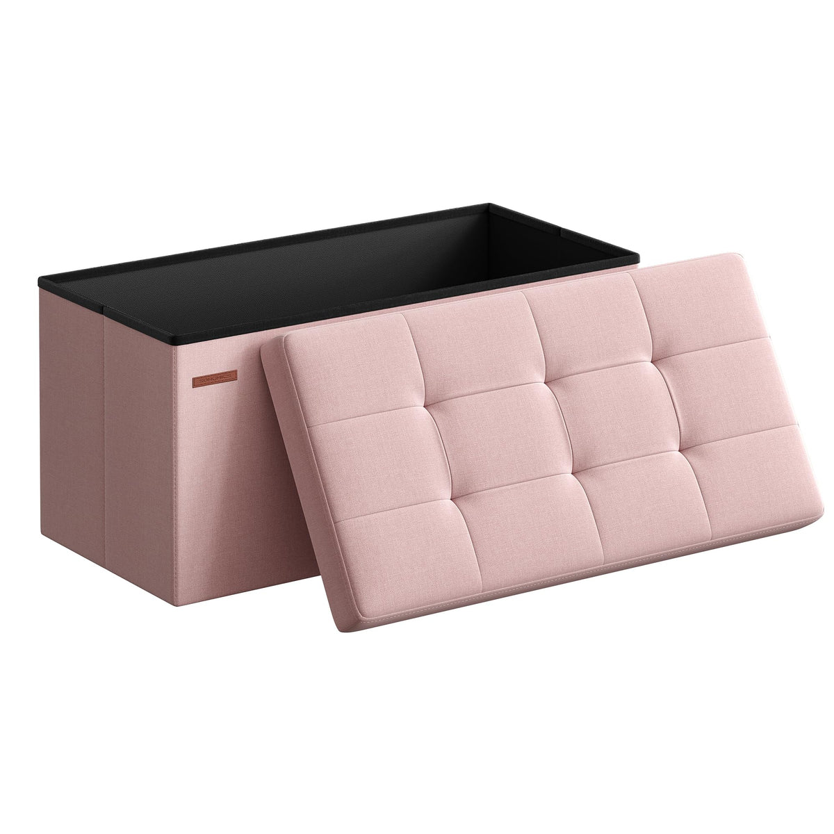SONGMICS 30 Inches Folding Storage Ottoman Bench, Load 660 lb