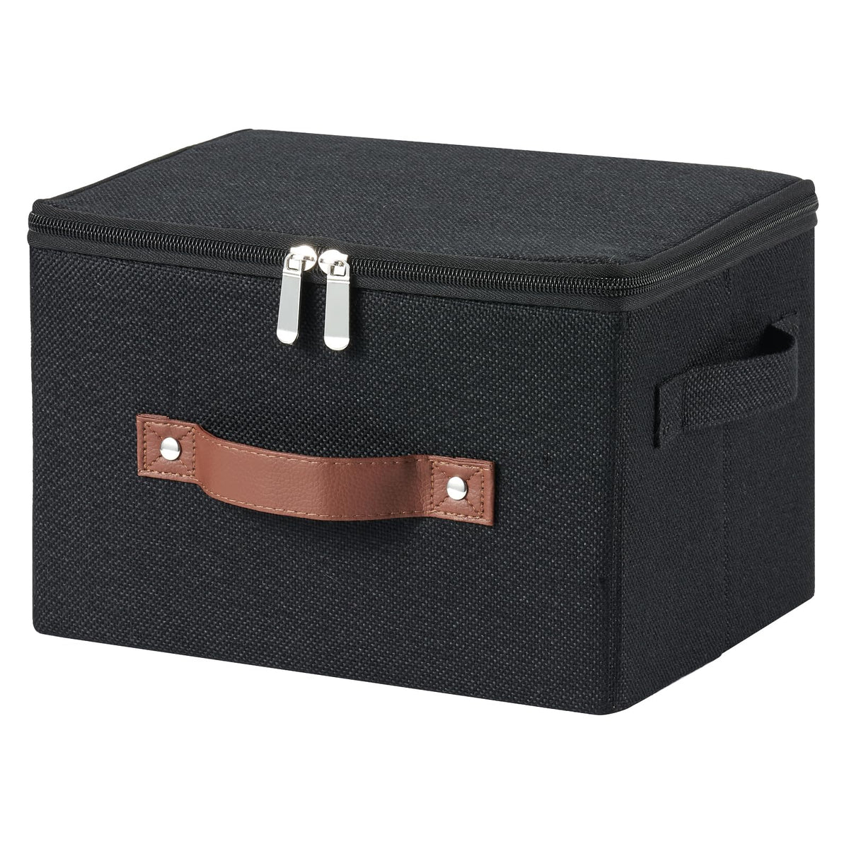 Storage Bins with Zipper Lids Decorative Lidded Baskets Boxes