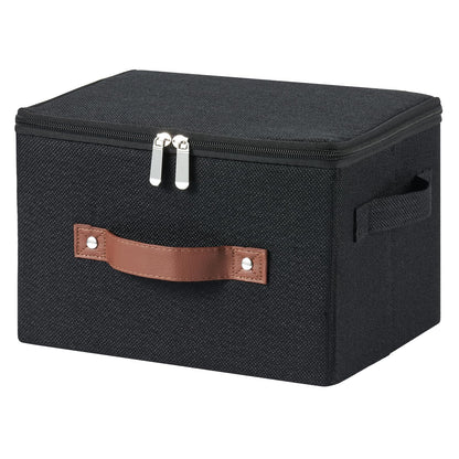 Storage Bins with Zipper Lids Decorative Lidded Baskets Boxes