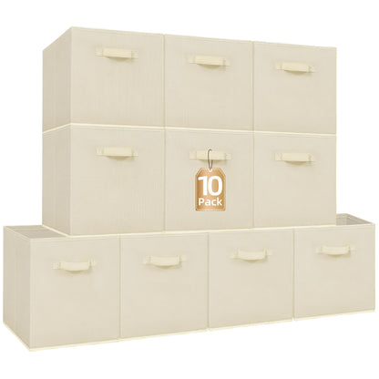 STORAGE MANIAC Storage Cubes, 11 Inch 6 Pack Collapsible Fabric Shelf Bins
