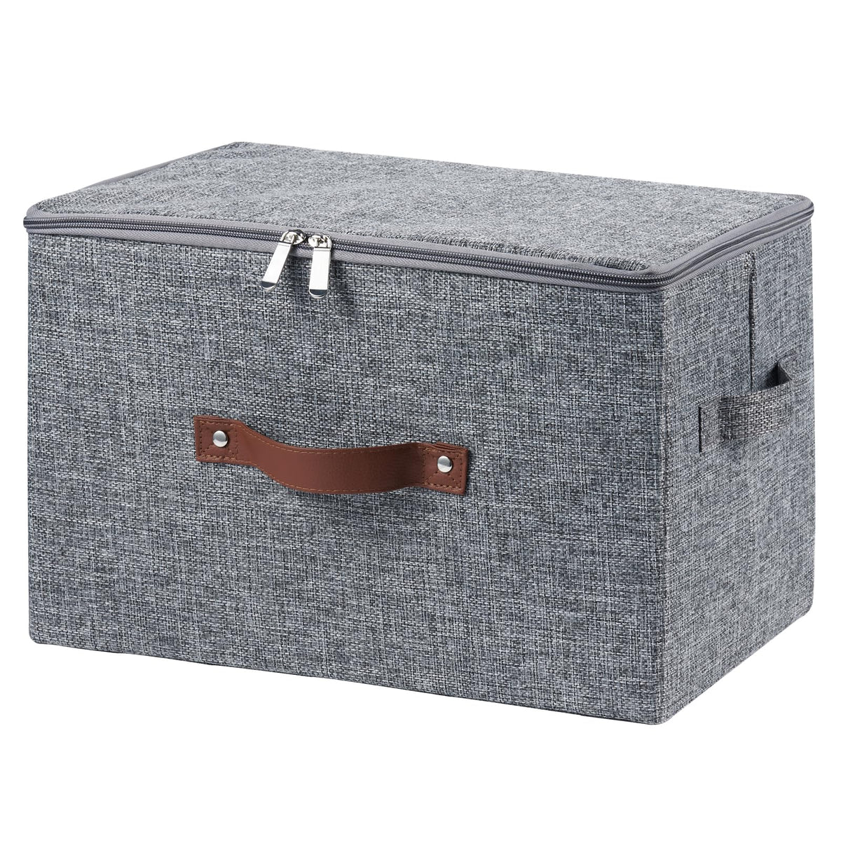 Storage Bins with Zipper Lids Decorative Lidded Baskets Boxes