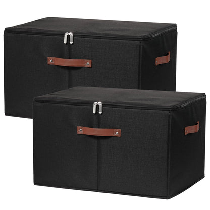 Storage Bins with Zipper Lids Decorative Lidded Baskets Boxes