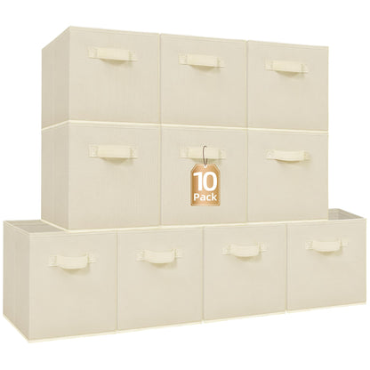 STORAGE MANIAC Storage Cubes, 11 Inch 6 Pack Collapsible Fabric Shelf Bins