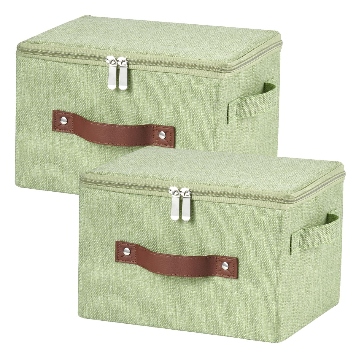 Storage Bins with Zipper Lids Decorative Lidded Baskets Boxes