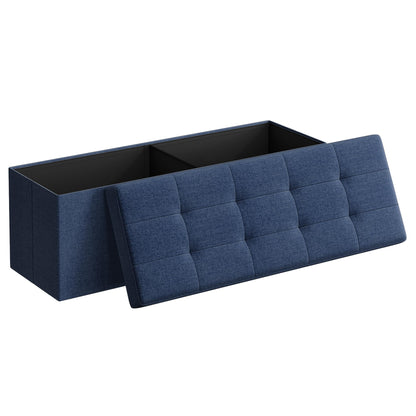 SONGMICS 30 Inches Folding Storage Ottoman Bench, Load 660 lb