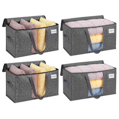 VENO Moving Bags, Storage Bags, Wide Open Top, Clear, 4 Pack