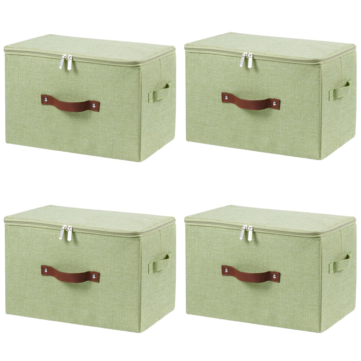 Storage Bins with Zipper Lids Decorative Lidded Baskets Boxes