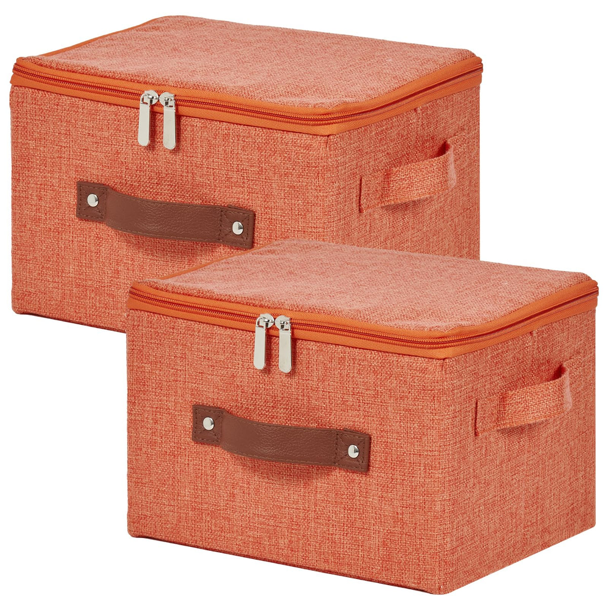 Storage Bins with Zipper Lids Decorative Lidded Baskets Boxes