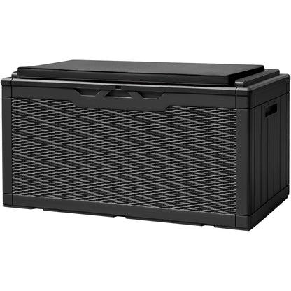 Devoko 120 Gallon Deck Box Resin Outdoor Storage Box Waterproof