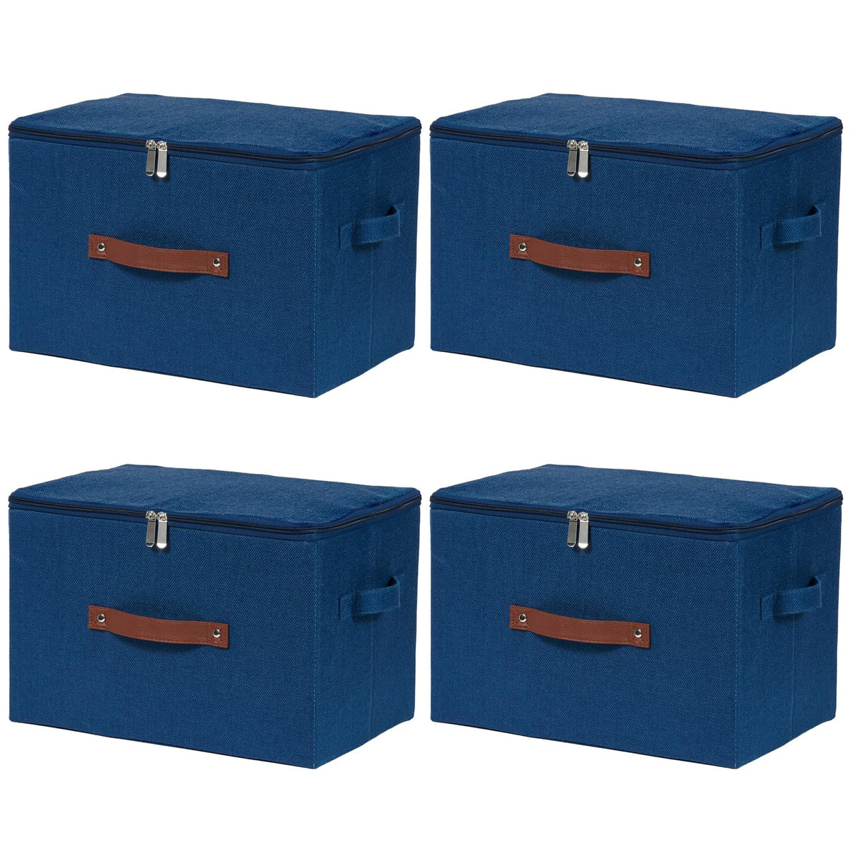Storage Bins with Zipper Lids Decorative Lidded Baskets Boxes