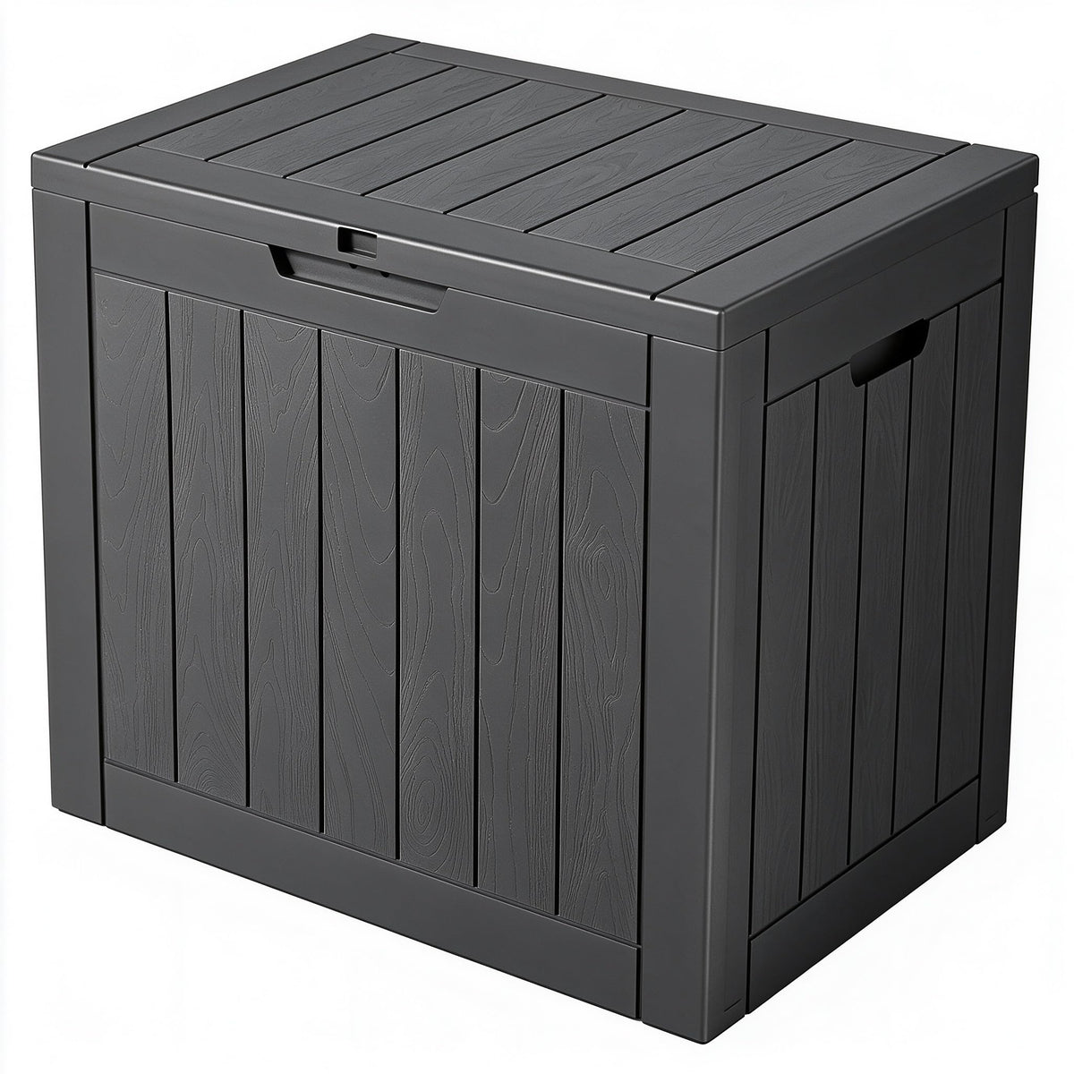 33 Gal Outdoor Storage Box Waterproof Lockable,Deck Box, Charcoal Black