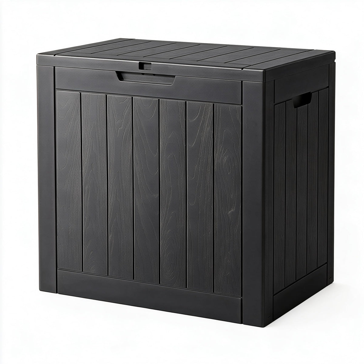33 Gal Outdoor Storage Box Waterproof Lockable,Deck Box, Charcoal Black