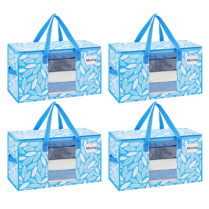 VENO Moving Bags, Storage Bags, Wide Open Top, Clear, 4 Pack
