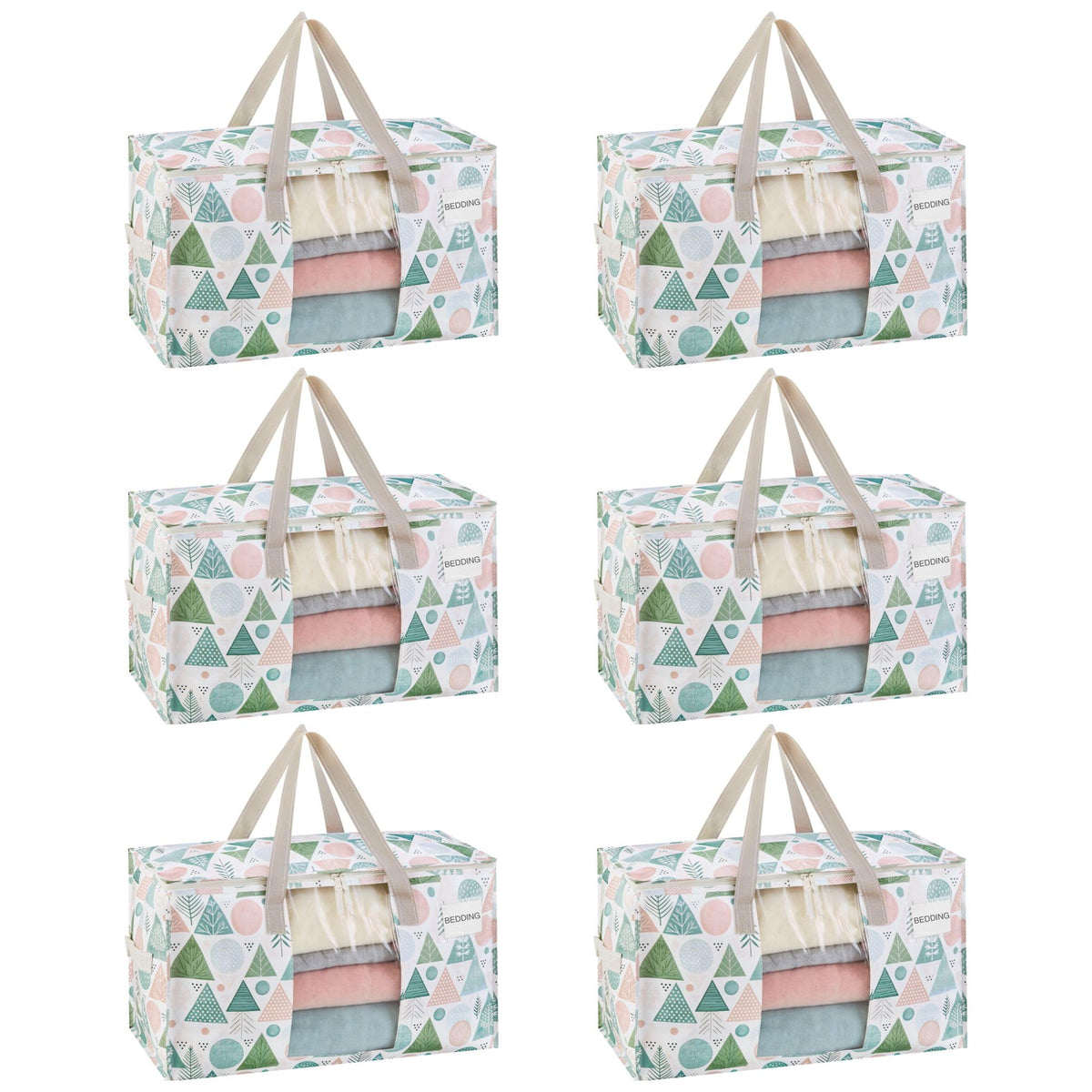 VENO Moving Bags, Storage Bags, Wide Open Top, Clear, 4 Pack