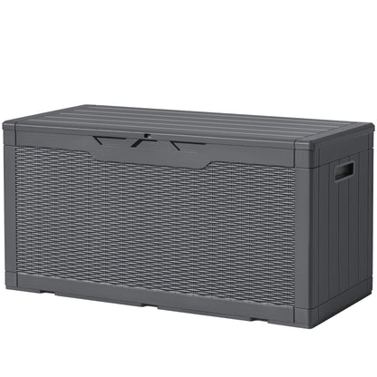 Devoko 78 Gallon Deck Box, Waterproof Resin Outdoor Storage Box