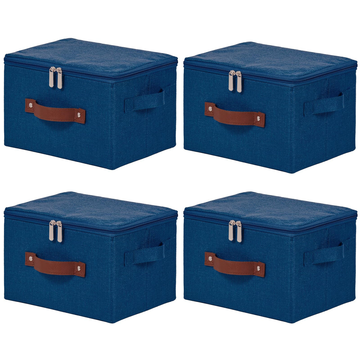 Storage Bins with Zipper Lids Decorative Lidded Baskets Boxes
