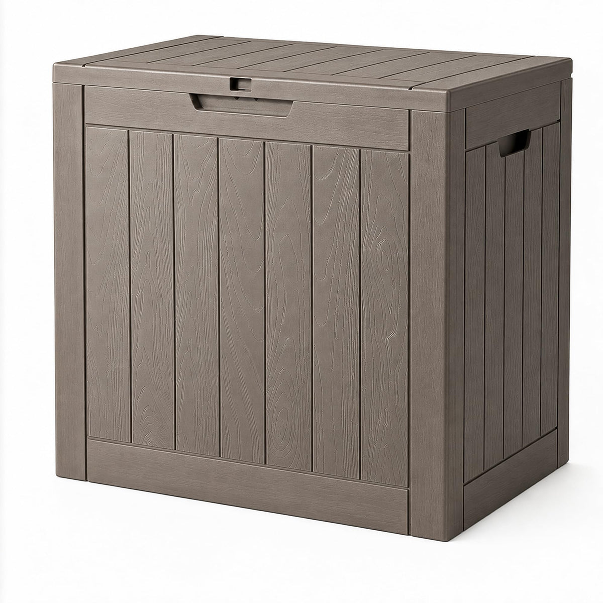 33 Gal Outdoor Storage Box Waterproof Lockable,Deck Box, Charcoal Black
