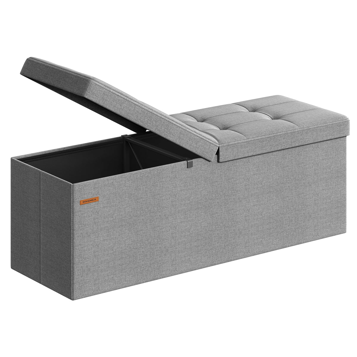 SONGMICS 30 Inches Folding Storage Ottoman Bench, Load 660 lb