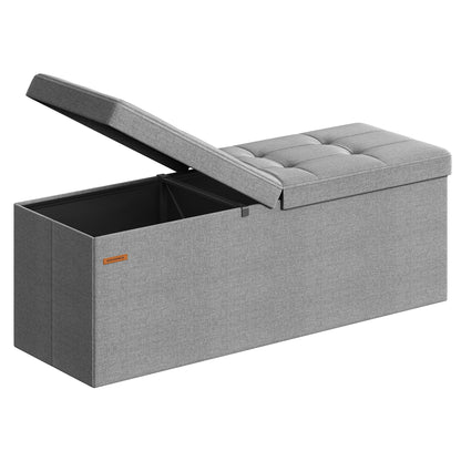 SONGMICS 30 Inches Folding Storage Ottoman Bench, Load 660 lb