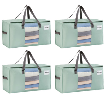 VENO Moving Bags, Storage Bags, Wide Open Top, Clear, 4 Pack