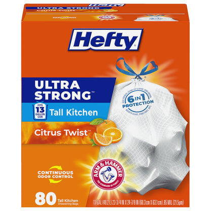 Hefty Ultra Strong 13 Gal Kitchen Trash Bags, Lavender Vanilla, 110ct