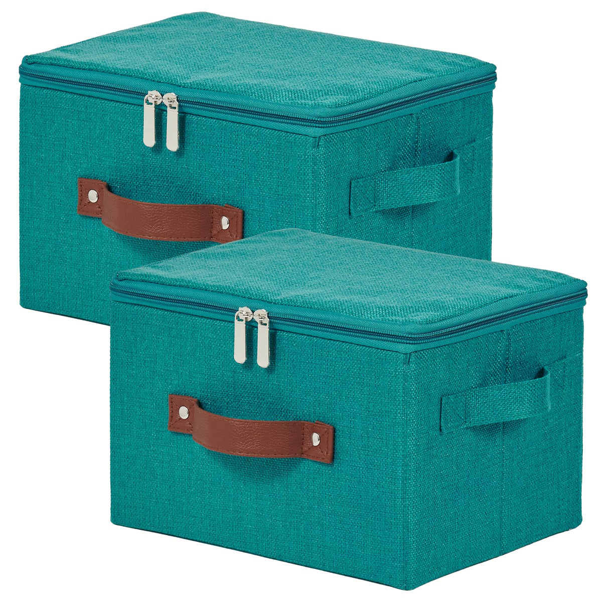 Storage Bins with Zipper Lids Decorative Lidded Baskets Boxes