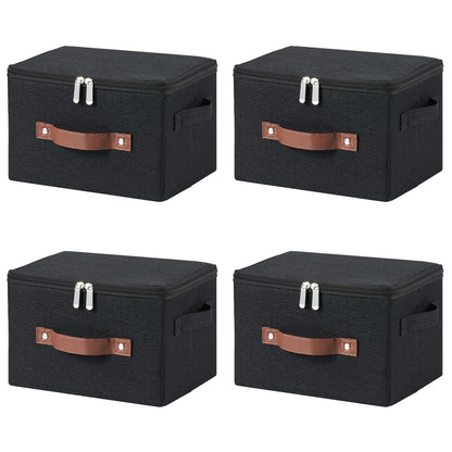 Storage Bins with Zipper Lids Decorative Lidded Baskets Boxes