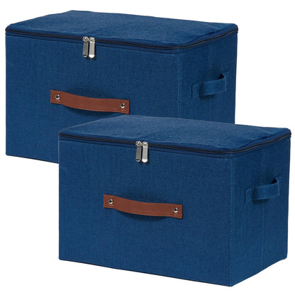 Storage Bins with Zipper Lids Decorative Lidded Baskets Boxes