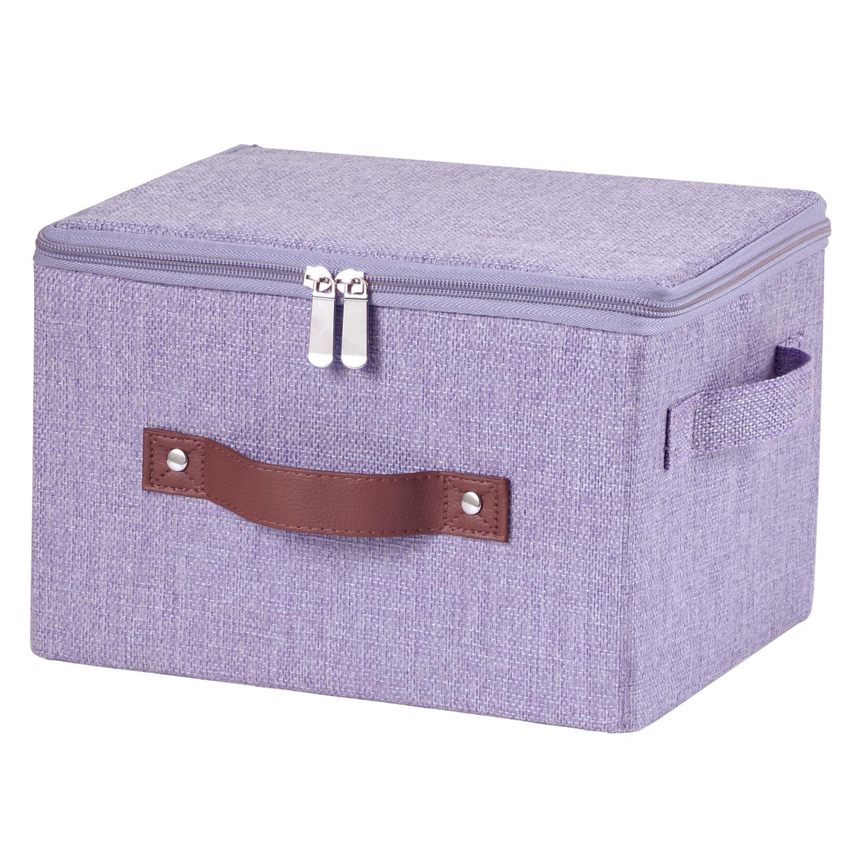 Storage Bins with Zipper Lids Decorative Lidded Baskets Boxes