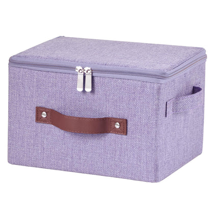 Storage Bins with Zipper Lids Decorative Lidded Baskets Boxes