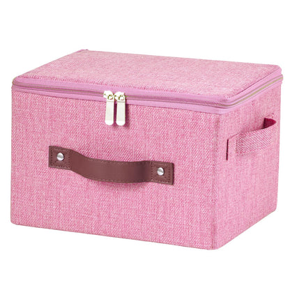 Storage Bins with Zipper Lids Decorative Lidded Baskets Boxes