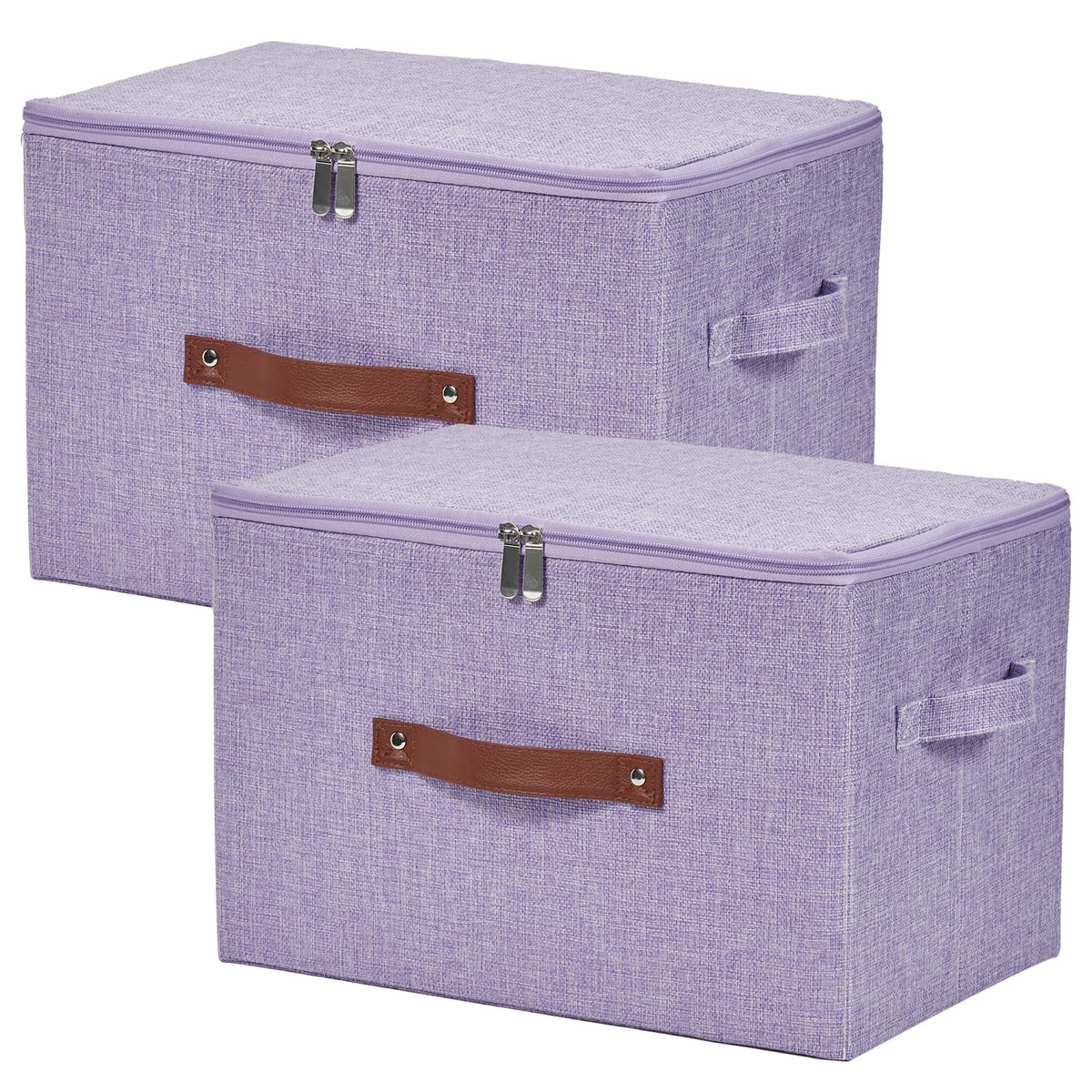 Storage Bins with Zipper Lids Decorative Lidded Baskets Boxes