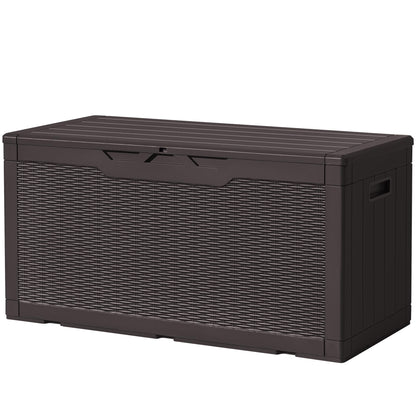 Devoko 78 Gallon Deck Box, Waterproof Resin Outdoor Storage Box