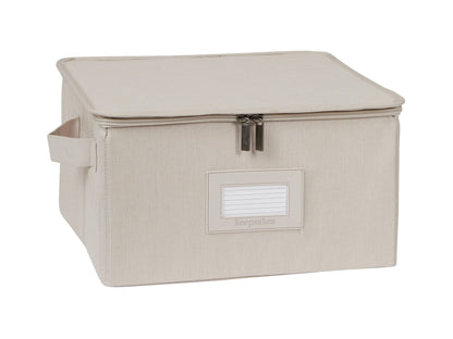 Covermates Dish Storage Box Set, 8"W x 8"D x 7"H, Red Heather