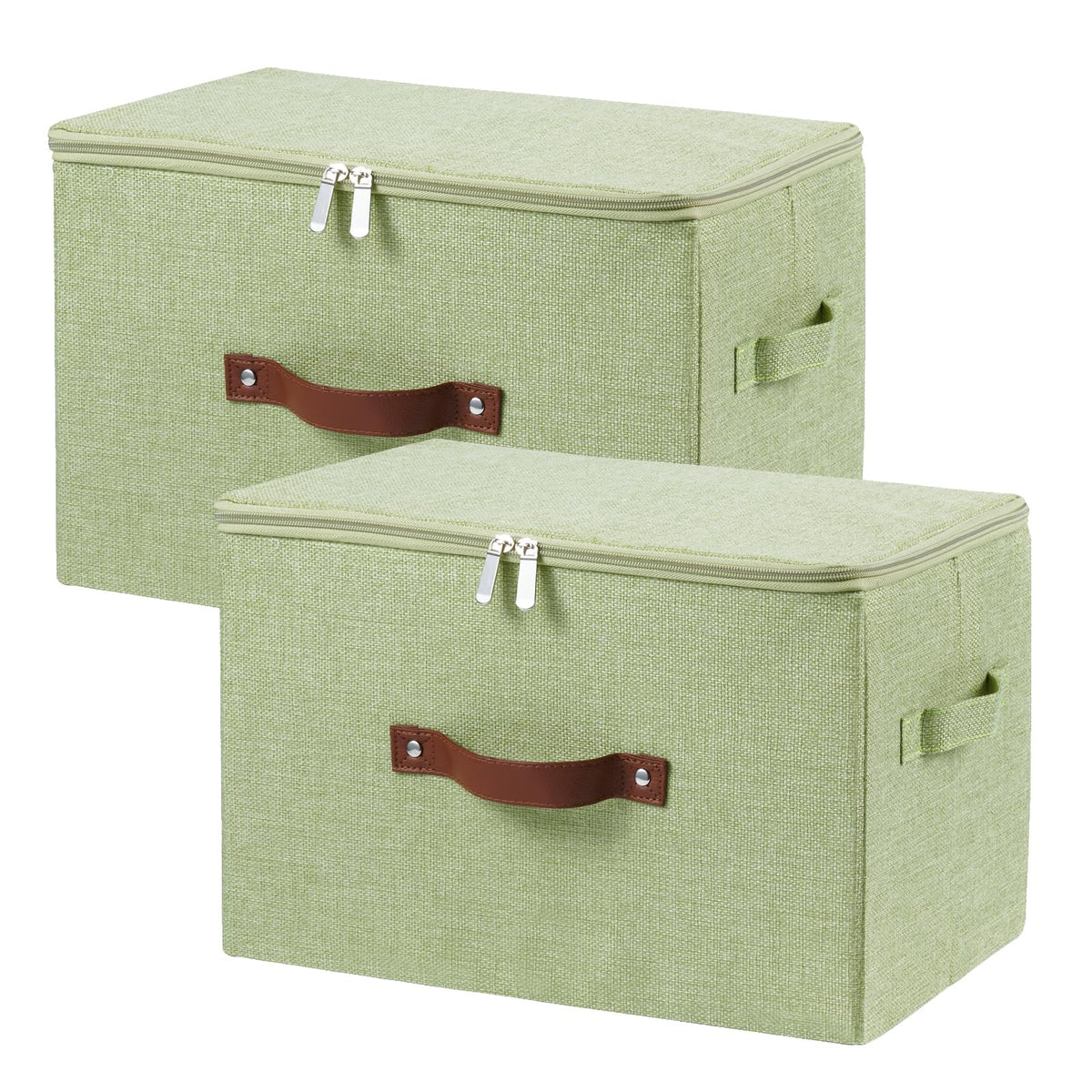 Storage Bins with Zipper Lids Decorative Lidded Baskets Boxes