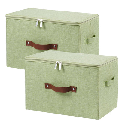 Storage Bins with Zipper Lids Decorative Lidded Baskets Boxes